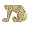 LAMPE LION DORÉ MÉTAL ET RÉSINE 31,5x18x35,5cm
