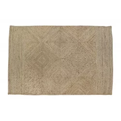 TAPIS JUTE TRESSE QUADRILLAGE 160X230X1C