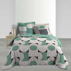 PARURE CHIC POP 2 PERSONNES PERCALE 260x240cm