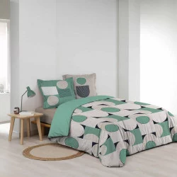PARURE CHIC POP 2 PERSONNES PERCALE 260x240cm