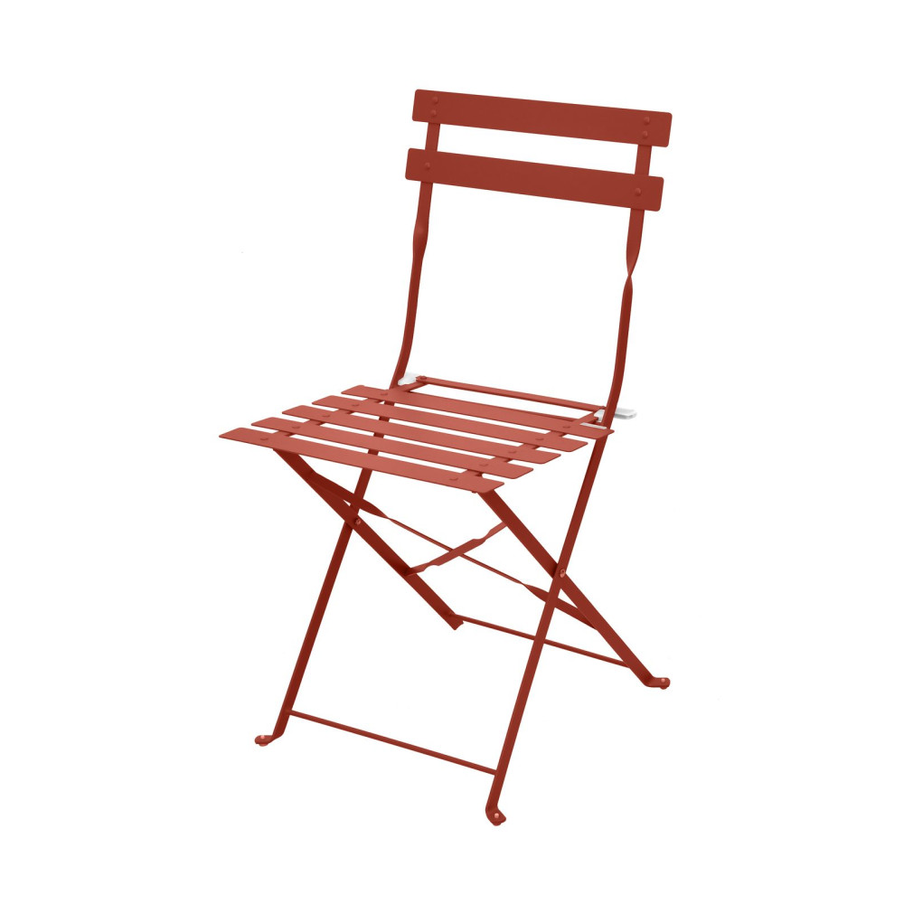 CHAISE PLIANTE TERRACOTTA 41x46x80 ACIER
