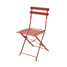 CHAISE PLIANTE TERRACOTTA 41x46x80 ACIER
