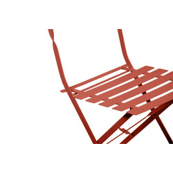 CHAISE PLIANTE TERRACOTTA 41x46x80 ACIER