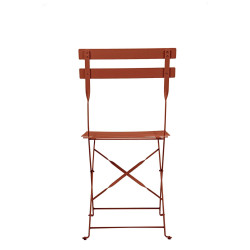 CHAISE PLIANTE TERRACOTTA 41x46x80 ACIER