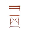 CHAISE PLIANTE TERRACOTTA 41x46x80 ACIER