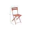 CHAISE PLIANTE TERRACOTTA 41x46x80 ACIER CHAISE PLIANTE TERRACOTTA 41x46x80 ACIER