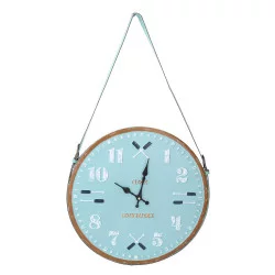 HORLOGE MÉTAL BLEU MÉTAL D40x3cm