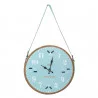HORLOGE MÉTAL BLEU MÉTAL D40x3cm