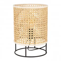 LAMPE BALAMEA CANAGE NATUREL BLANC D20H29cm