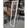 MIROIR PSYCHÉ BLANC PATINÉ AVEC MOULURES