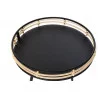 PETITE TABLE METAL RONDE NOIRE ET ROTIN D47x61cm PETITE TABLE METAL RONDE NOIRE ET ROTIN D47x61cm