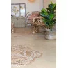 TAPIS MANDALA ÉTOILE EN FIBRE NATURELLE D150x1cm