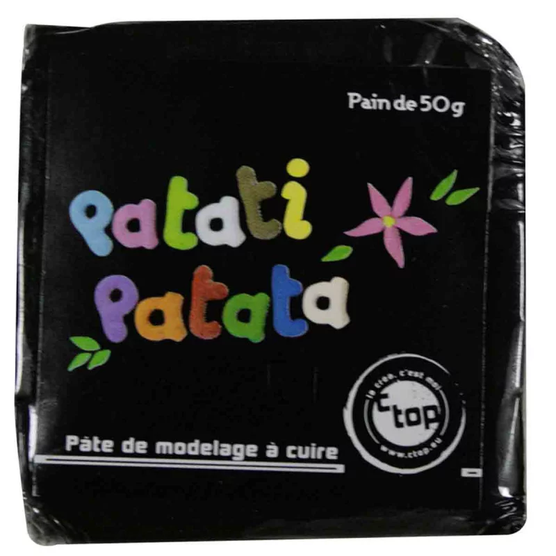 Pâte polymère noir 50 grs Patati Patata