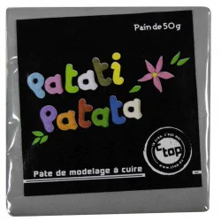 Pâte polymère gris 50 grs Patati Patata