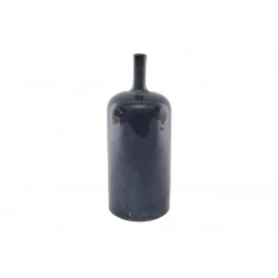 VASE BLEU NUIT EN GRÈS GM D12xH32cm