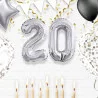 BALLON METALLIQUE 2 ARGENT 35CM