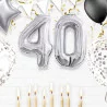 BALLON METALLIQUE 4 ARGENT 35CM