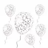 SACHET 6 BALLONS CONFETTIS ARGENTE