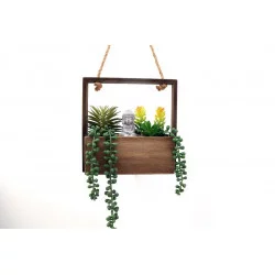 CADRE SUSPENDU ZEN AVEC PLANTES BOUDDHA
