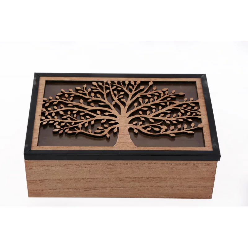 BOITE RANGEMENT ARBRE DE VIE 24X16CM