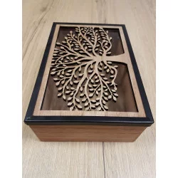 BOITE RANGEMENT ARBRE DE VIE 24x16x8cm