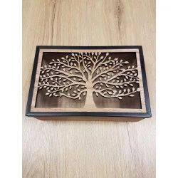 BOITE RANGEMENT ARBRE DE VIE 24x16x8cm