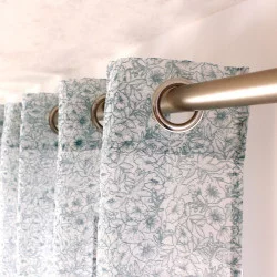 VOILAGE COTTAGE IMPRIME LAGON 140X240CM