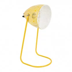 LAMPE BUREAU ROSALIE JAUNE 17x16xH40cm