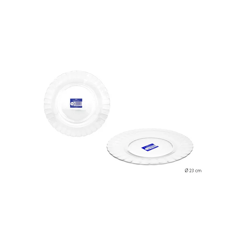 ASSIETTE PLATE 23CM PARIS VERRE