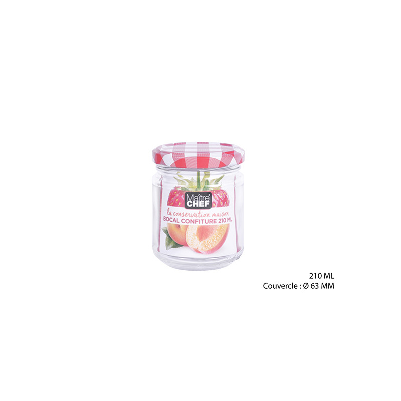 BOCAL CONFITURE 212mL VERRE