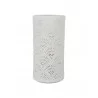 LAMPE PORCELAINE JAPAN BLANC D10XH20CM