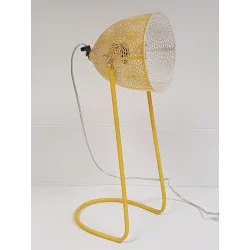 LAMPE BUREAU ROSALIE JAUNE 17x16xH40cm