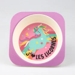 Assiette J'aime les licornes