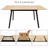 TABLE EXTENSIBLE BOIS PIED NOIR