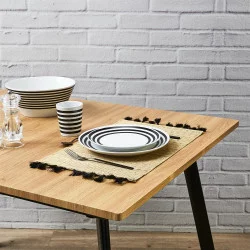 TABLE EXTENSIBLE BOIS PIED NOIR