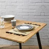 TABLE EXTENSIBLE BOIS PIED NOIR TABLE EXTENSIBLE BOIS PIED NOIR