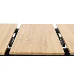 TABLE EXTENSIBLE BOIS PIED NOIR