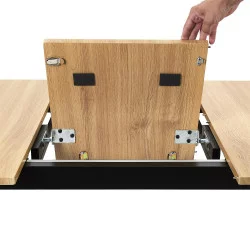TABLE EXTENSIBLE BOIS PIED NOIR