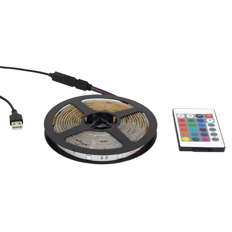 RUBAN RGB 150 LED 500CM TELECOMMANDE