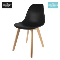 CHAISE SCANDINAVE NOIRE COQUE PP