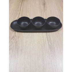 SET APÉRO 4 PIÈCES NOIR MAT