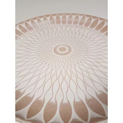 PETITE TABLE BASSE SUNFLOWER GRAVÉ D40H38cm