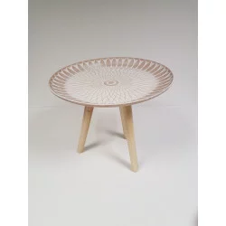 PETITE TABLE BASSE SUNFLOWER GRAVÉ D40H38cm
