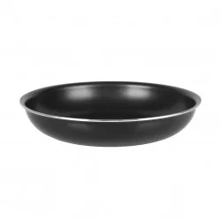 Poêle alu antiadhésive noir induction D24cm sans poignée