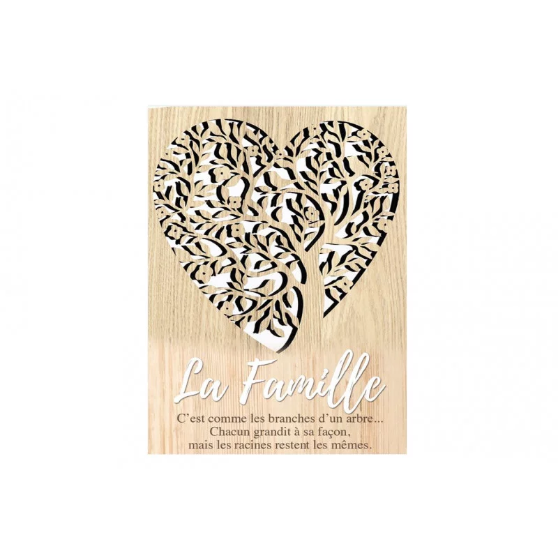 CADRE ARBRE DE VIE CITATION FAMILLE 40X3