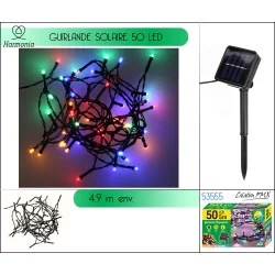 GUIRLANDE SOLAIRE 50 LED MULTICOLORE