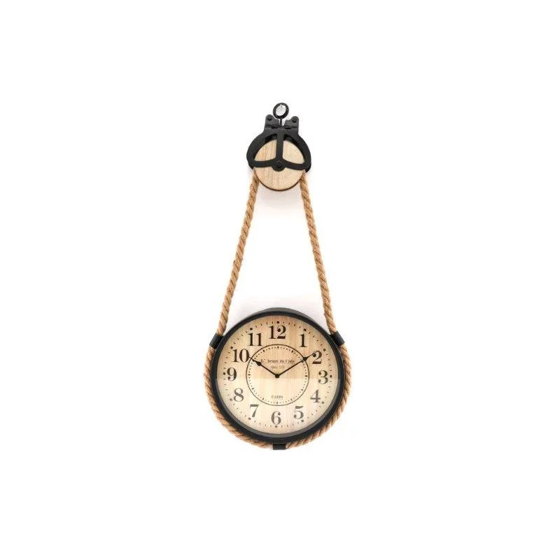 PENDULE METAL POULIE AVEC CORDE 74CM A S