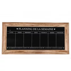 PLANNING SEMAINE EN ARDOISE 67x32cm