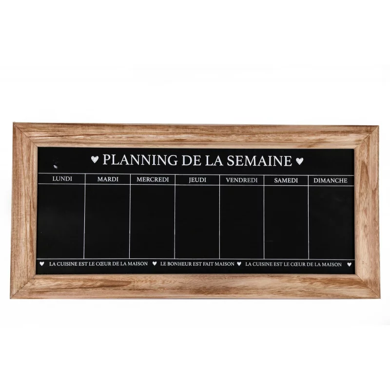 PLANNING SEMAINE EN ARDOISE 67x32cm PLANNING SEMAINE EN ARDOISE 67x32cm
