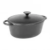 COCOTTE FONTE OVALE 4L NOIR INTERIEUR NO